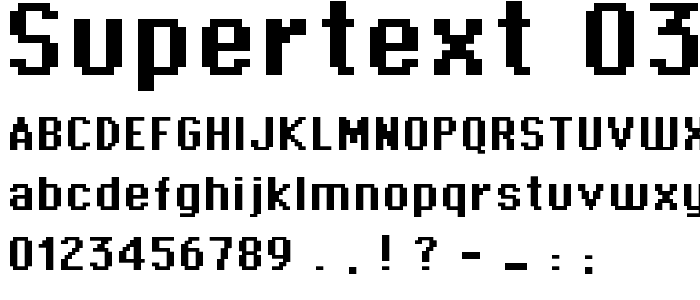 Supertext 03 Bold font